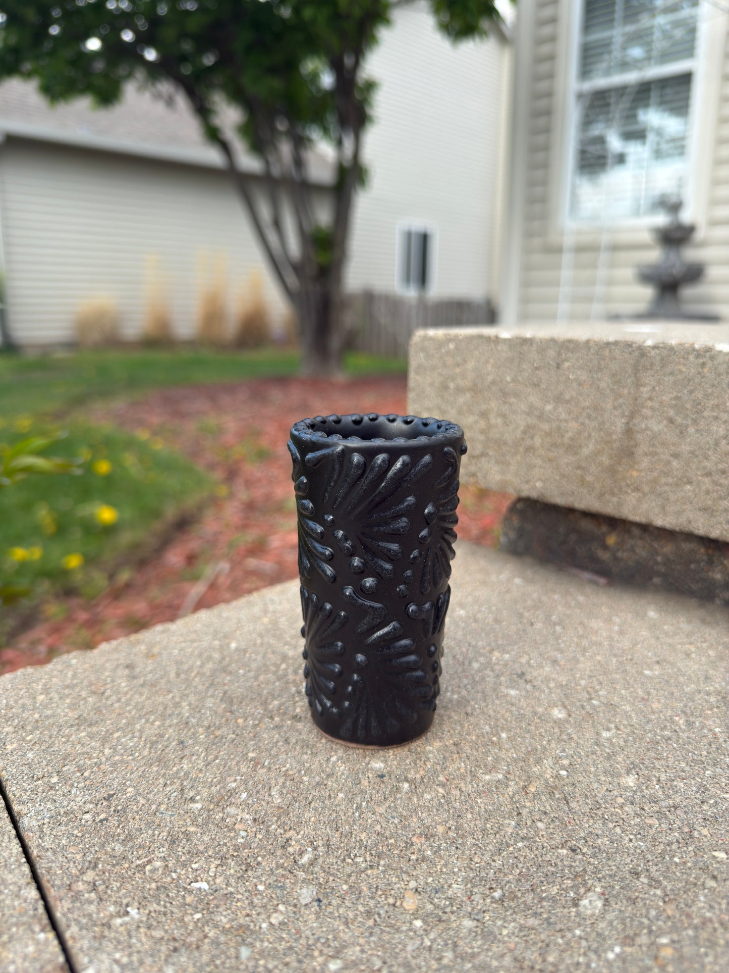 Talavera Tequilero Shot Glass Black/Black