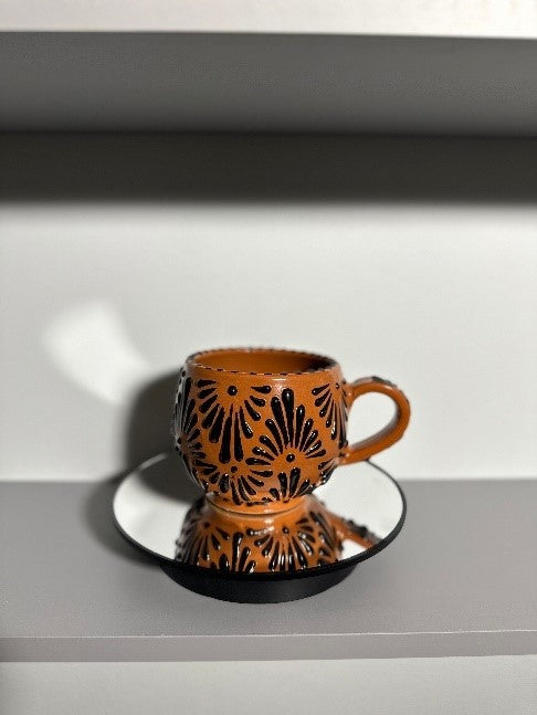 Chocolatera Talavera (Terracota/Black)