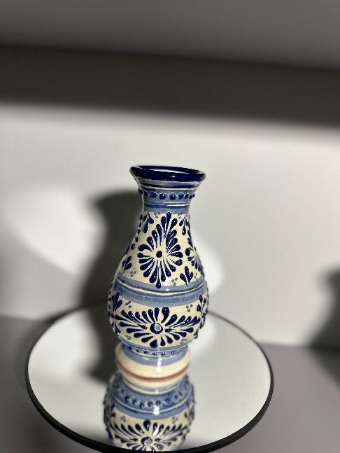 Florero Chico Talavera (Cream/Talavera Blue)