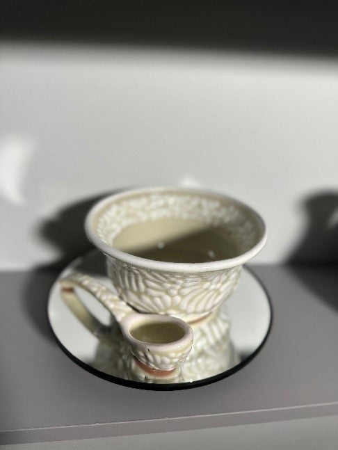 Salsero Talavera + Spoon (Cream/White)