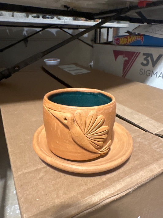 Franco De Santiago Mug+Plate Colibrí