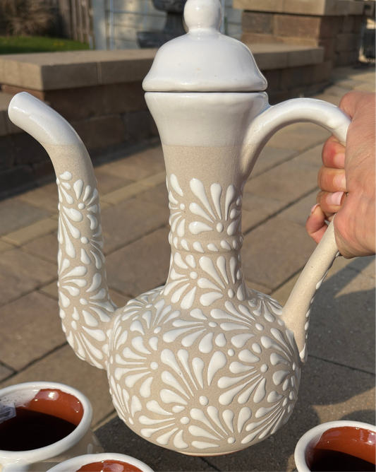 Cafetera Lux Ceramica beige/white