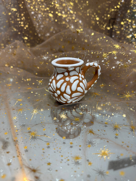 Jarrito Mini Talavera (Brown/White)