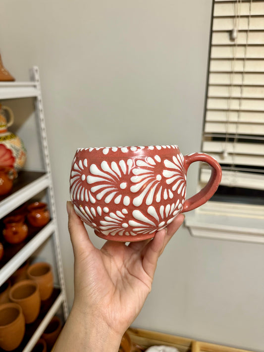 Talavera Chocolatera Burnt Pink