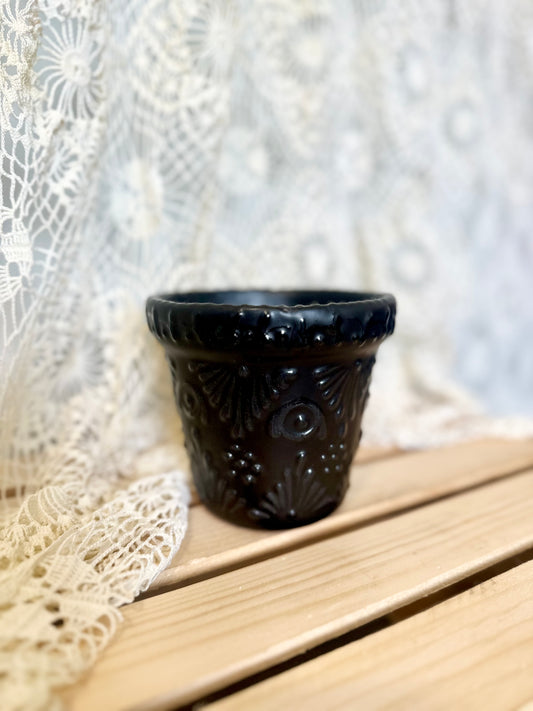 Talavera Plant Pot Black (Medium)