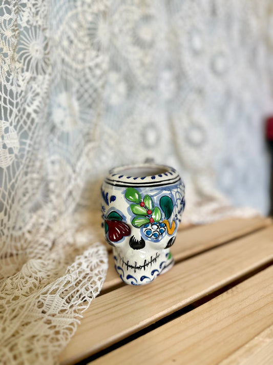 Multi-color/Blue Skull Mug