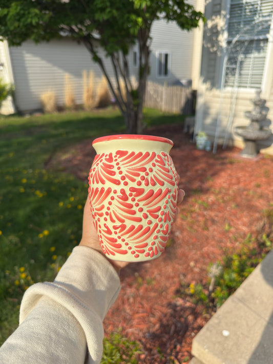 Talavera Cantaro Small (Cup) Beige/Pink