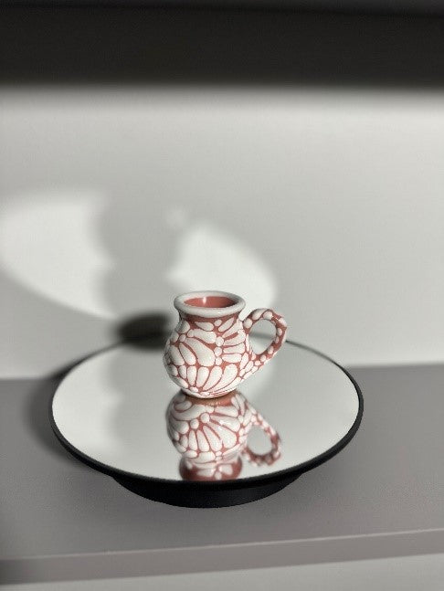 Jarrito Mini Talavera (Pink/White)